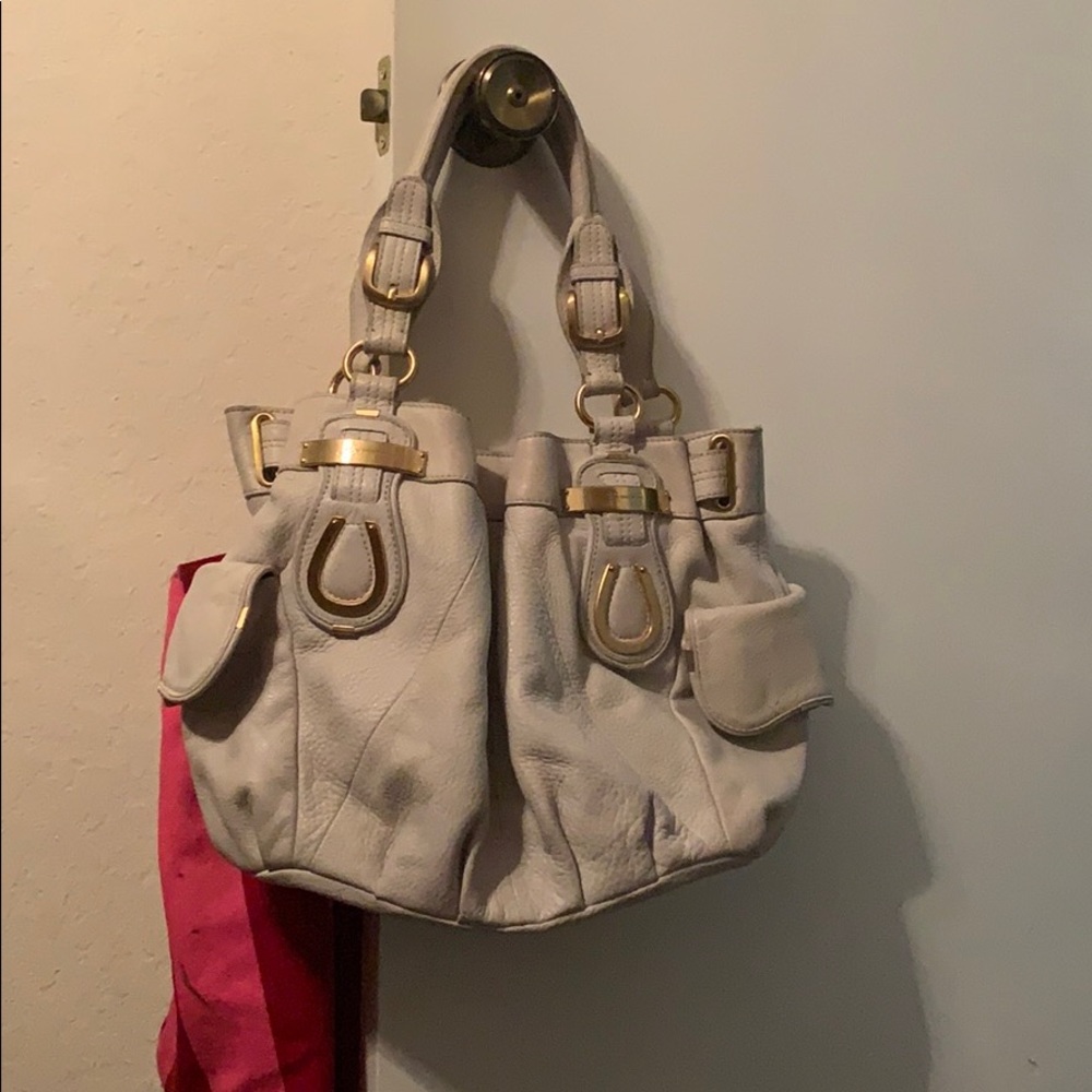 BMakowsky Soft White Leather Hobo